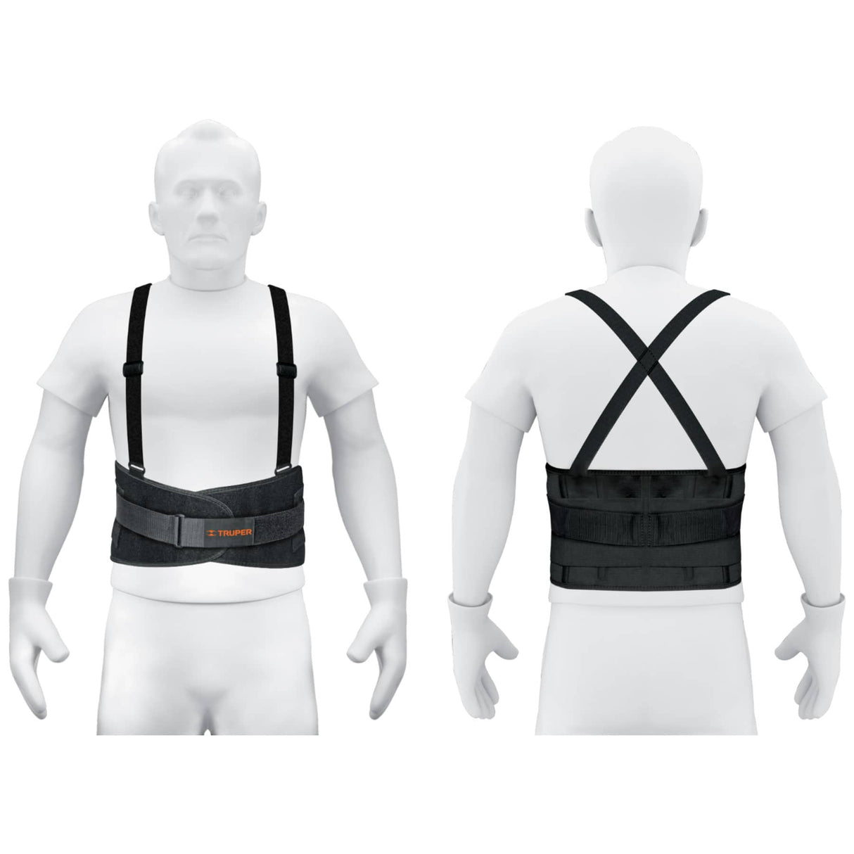 Faja Lumbar con Tercer Cinturón, Talla Ch, Truper