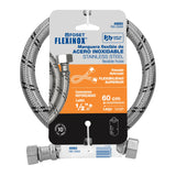 Manguera para Boiler, Acero Inox, 1/2'X1/2', 60 cm, Foset