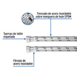 Manguera para Boiler, Acero Inox, 1/2'X1/2', 80 cm, Foset