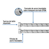 Manguera para Boiler, Acero Inox, 3/4'X3/4', 60 cm, Foset