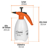 Fumigador de 2 Litros Doméstico, Truper