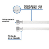 Manguera Lavabo/Fregadero, Vinilo Blanco, 1/2'X1/2', 100 cm