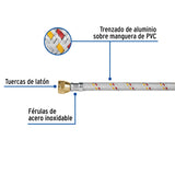 Manguera para Gas, Aluminio, 3/8' Flare, 60 cm, Foset Basic