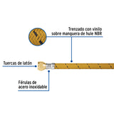 Manguera para Gas, Vinilo, 3/8' Flare, 100 cm, Foset