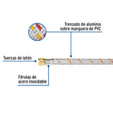 Manguera para Gas, Aluminio, 5/16' Flare, 150 cm, Foset Basic
