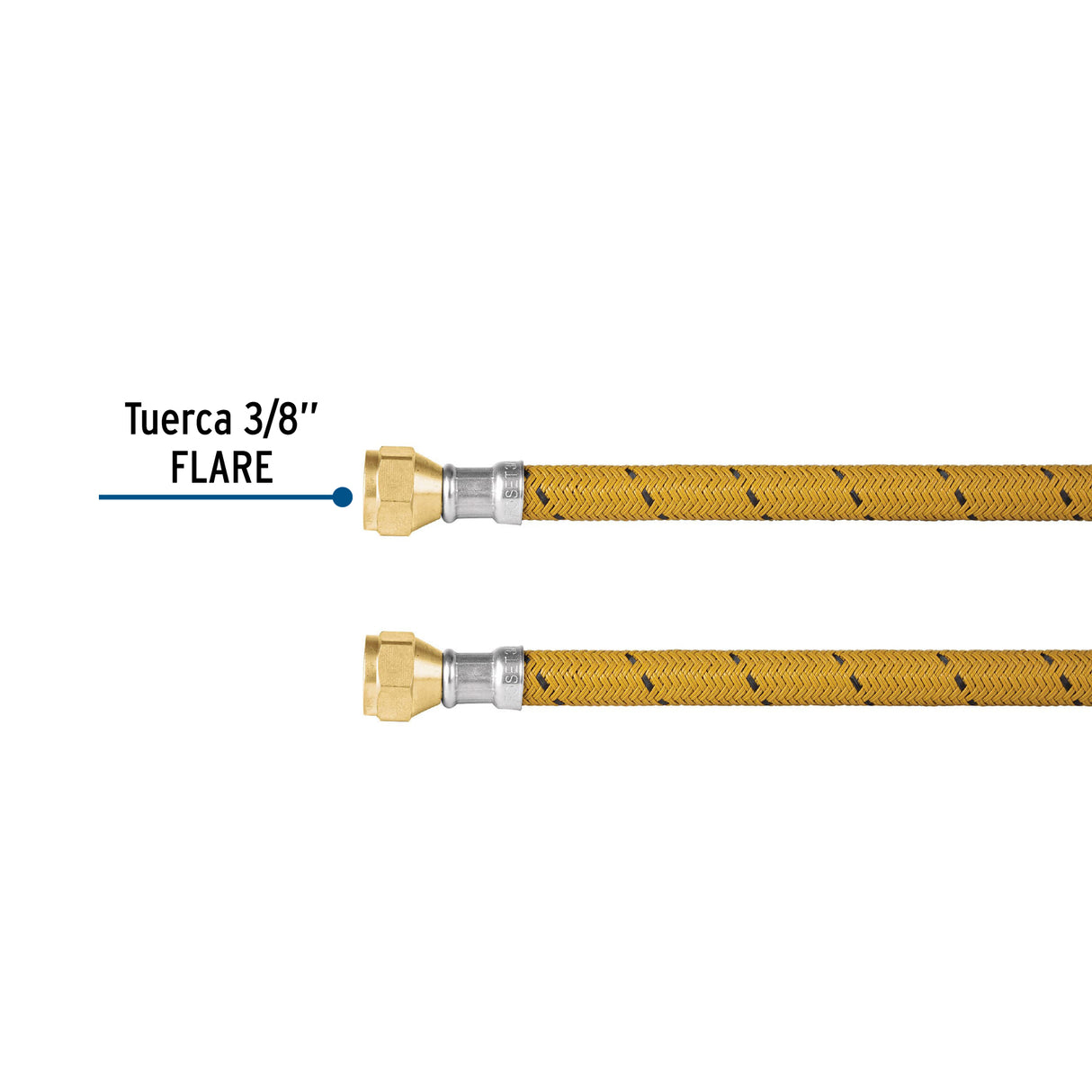 Manguera para Gas, Vinilo, 3/8' Flare, 150 cm, Foset
