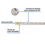 Manguera para Gas, Aluminio, 5/16' Flare, 250 cm, Foset Basic