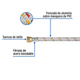 Manguera para Gas, Aluminio, 3/8' Flare, 400 cm, Foset Basic