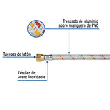 Manguera para Gas, Aluminio, 3/8' Flare, 500 cm, Foset Basic