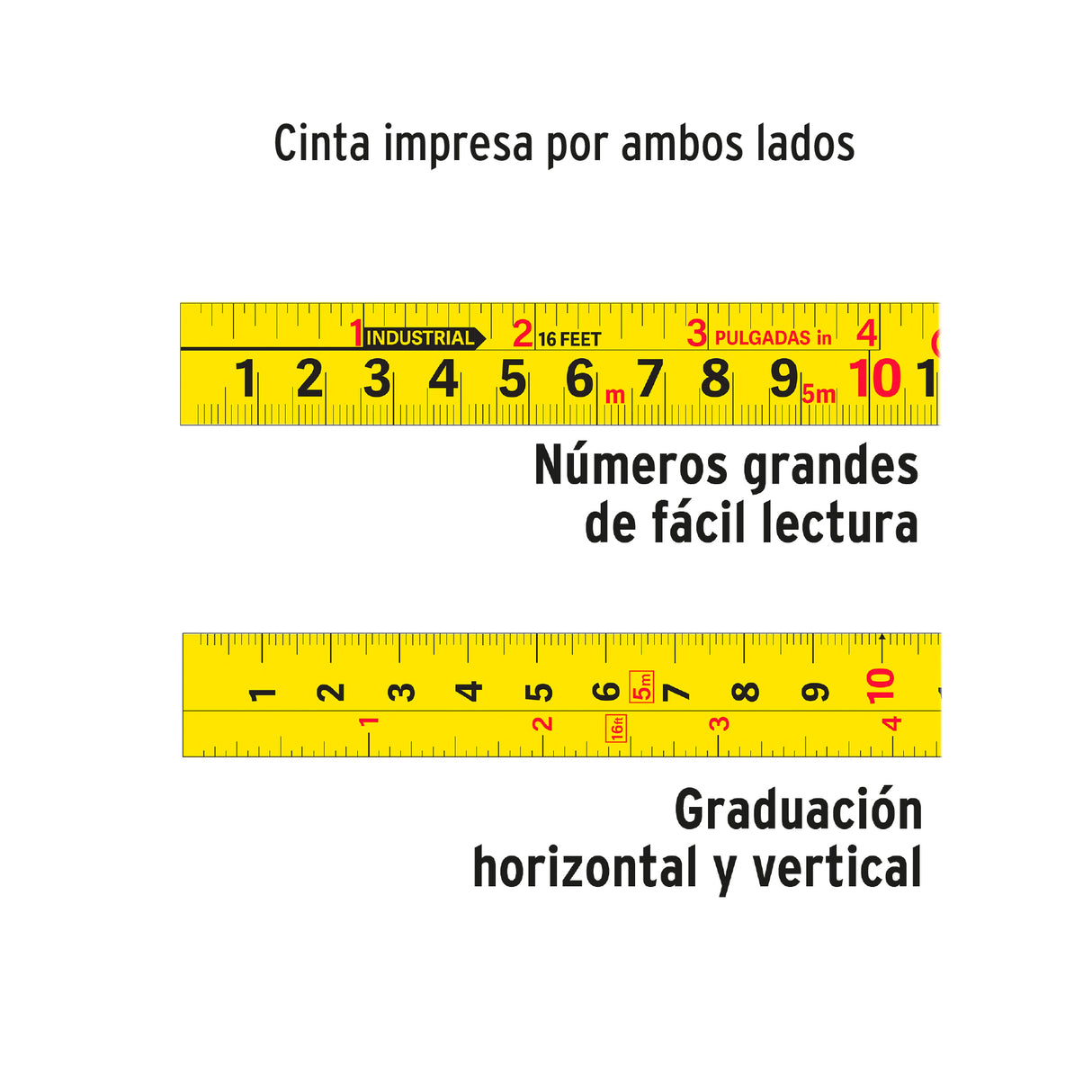 Flexómetro Gripper Contra Impactos 10 m Cinta 32 mm, Truper