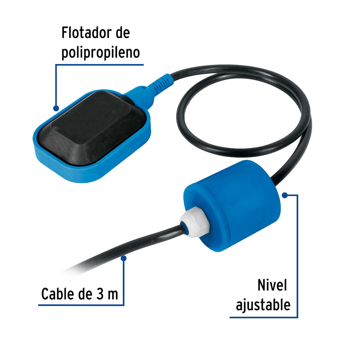 Flotador Eléctrico con Cable de 3 m, Foset