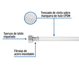 Manguera Lavabo/Fregadero, Vinilo Blanco, 1/2' X 1/2', 40 cm