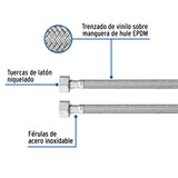 Manguera Lavabo/Fregadero, Vinilo Gris, 1/2' X 1/2', 40 cm