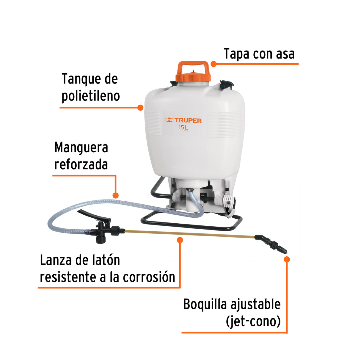 Fumigador de 15 L Manual de Mochila, Truper