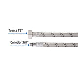 Manguera para Monomando, Acero Inox, 1/2' X 3/8' Unf, 55 cm