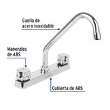 Mezcladora 8' Fregadero, ABS, Cuello Largo, Hexagonal, Basic