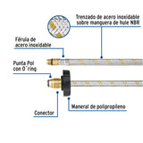 Manguera Pigtail, Acero Inox, 7/16' X 7/8', 55 cm, Foset