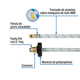 Manguera Pigtail, Aluminio, 7/16' X 7/8', 55 cm, Foset