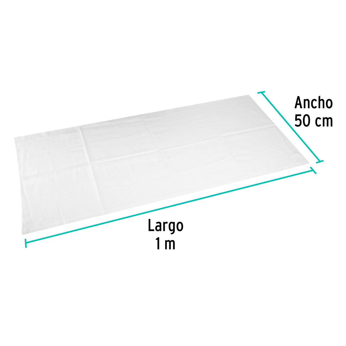 Franela Blanca de Algodón de 1 m, Klintek