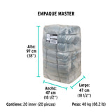 Rollo de 25 m de Franela Gris de Algodón, Klintek