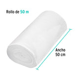 Rollo de 50 m de Franela Blanca de Algodón, Klintek