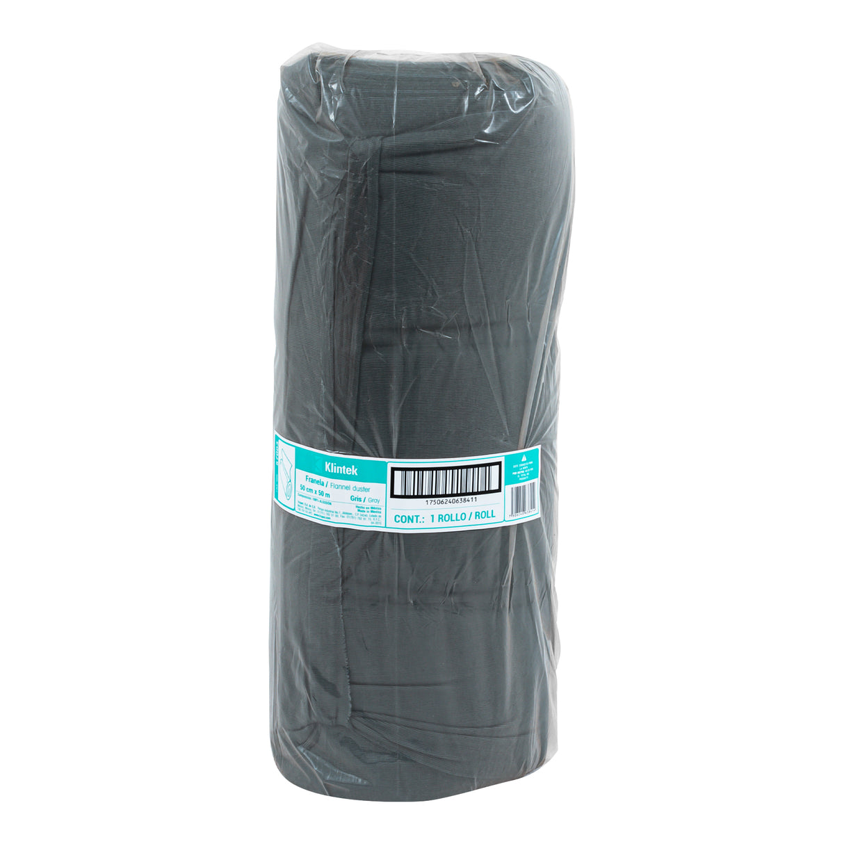 Rollo de 50 m de Franela Gris de Algodón, Klintek