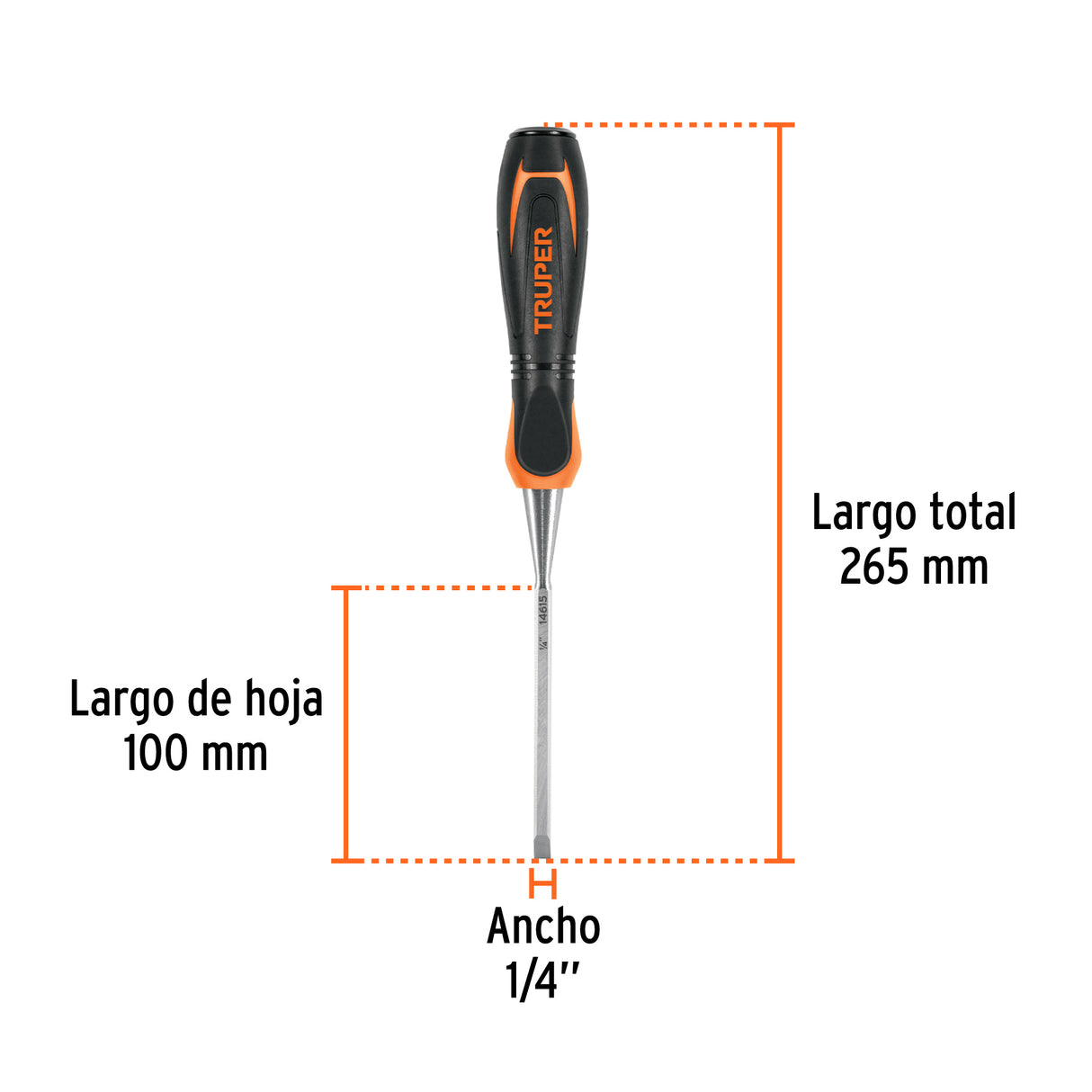 Formón 1/4' Mango Comfort Grip, Truper