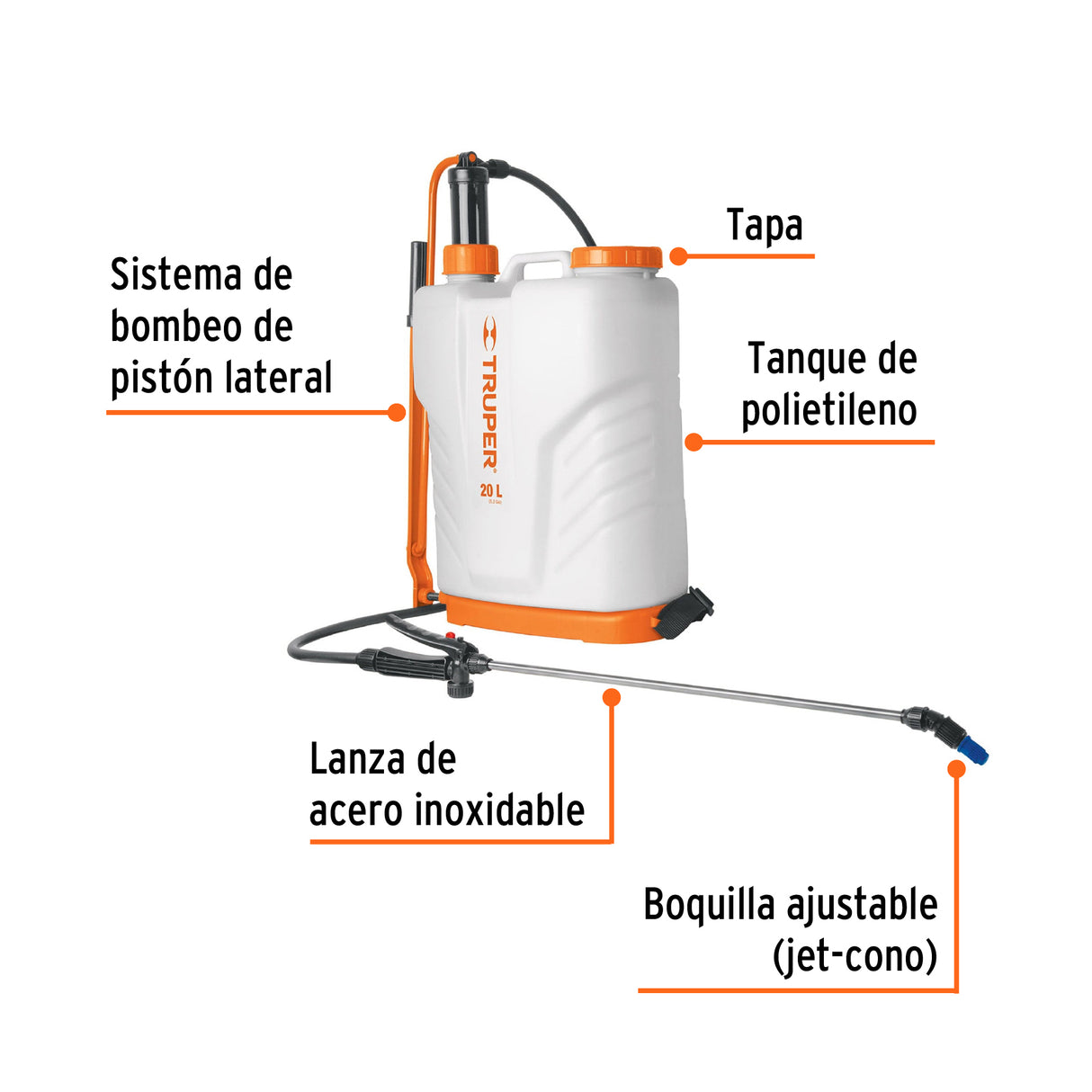 Fumigador de 20 L Manual de Mochila, Truper