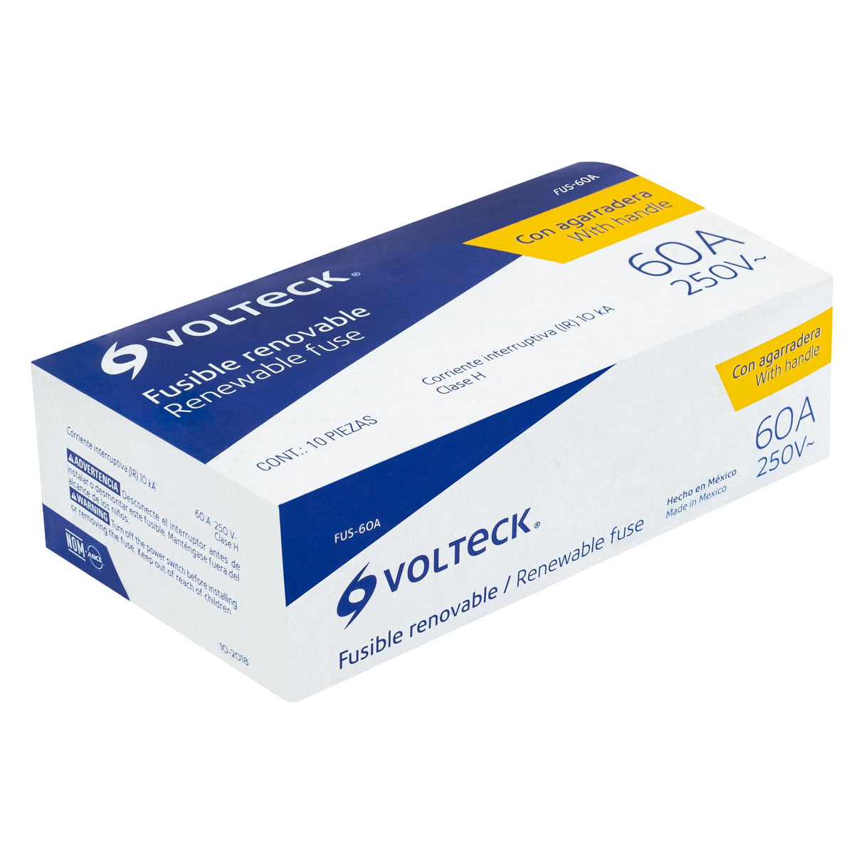 Fusible 60 a con Agarradera, Volteck