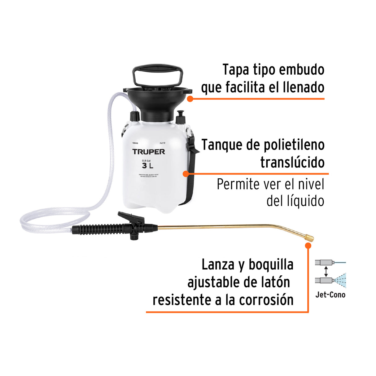 Fumigador Jardinero 3 L (0.8 Gal), Truper