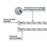 Manguera para Wc, Acero Inox, 1/2'X7/8', 50 cm