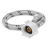 Manguera para Wc, Acero Inox, 3/8'X7/8', 35 cm, Plástico/Latón