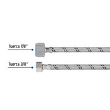 Manguera para Wc, Acero Inox, 3/8'X7/8', 50 cm, Plástico/Latón