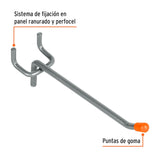 Gancho Recto de 4' para Perfocel y Panel Ranurado, Truper
