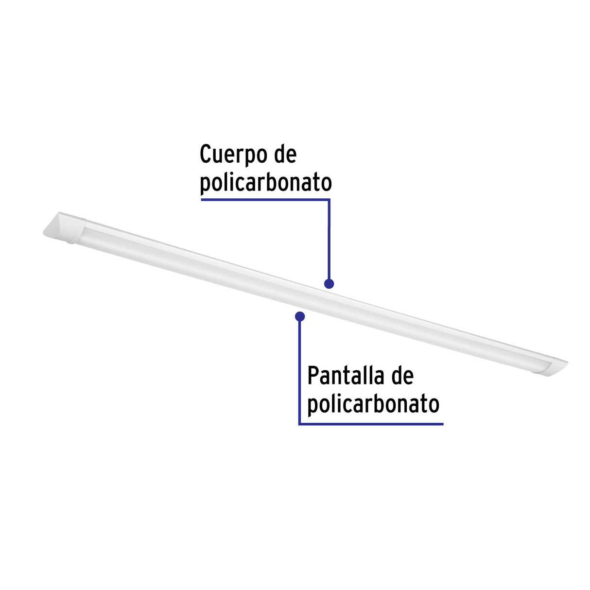 Luminario Lineal Delgado de LED 36 W para Gabinete, Volteck