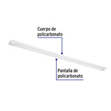 Luminario Lineal Delgado de LED 36 W para Gabinete, Volteck