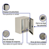 Gabinete Metálico, 250 X 200 mm, Volteck