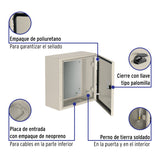 Gabinete Metálico, 300 X 300 mm, Volteck