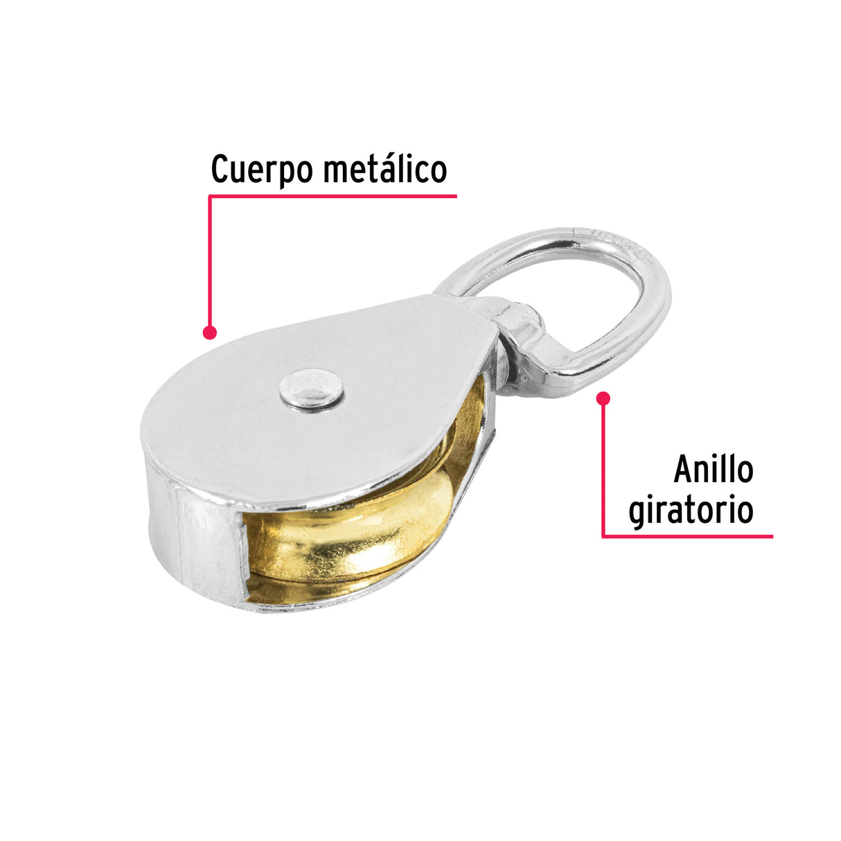 Garrucha Metálica para Noria de 1-1/2', Fiero