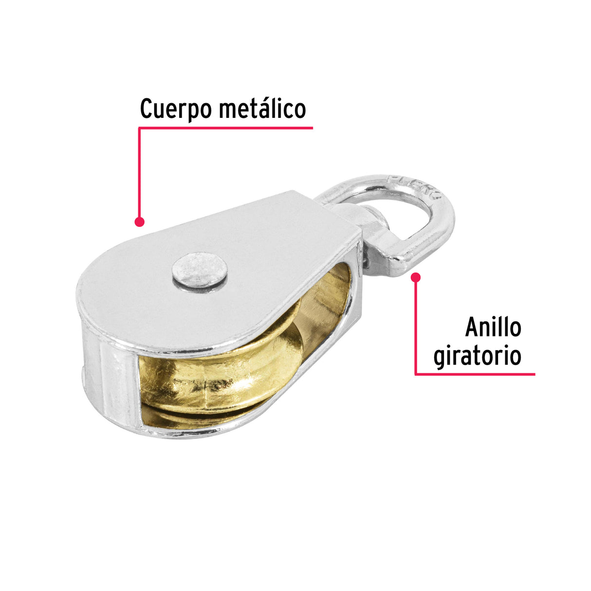 Garrucha Metálica para Noria de 1', Fiero