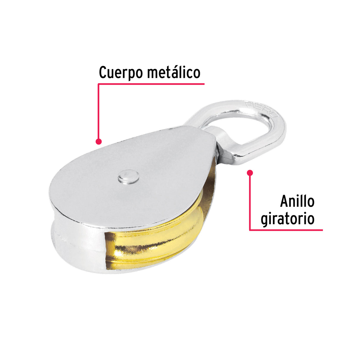 Garrucha Metálica para Noria de 2', Fiero