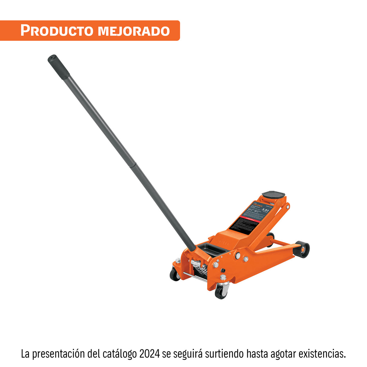 Gato Hidráulico Profesional de Patín, 3.5T, Elevación Rápida