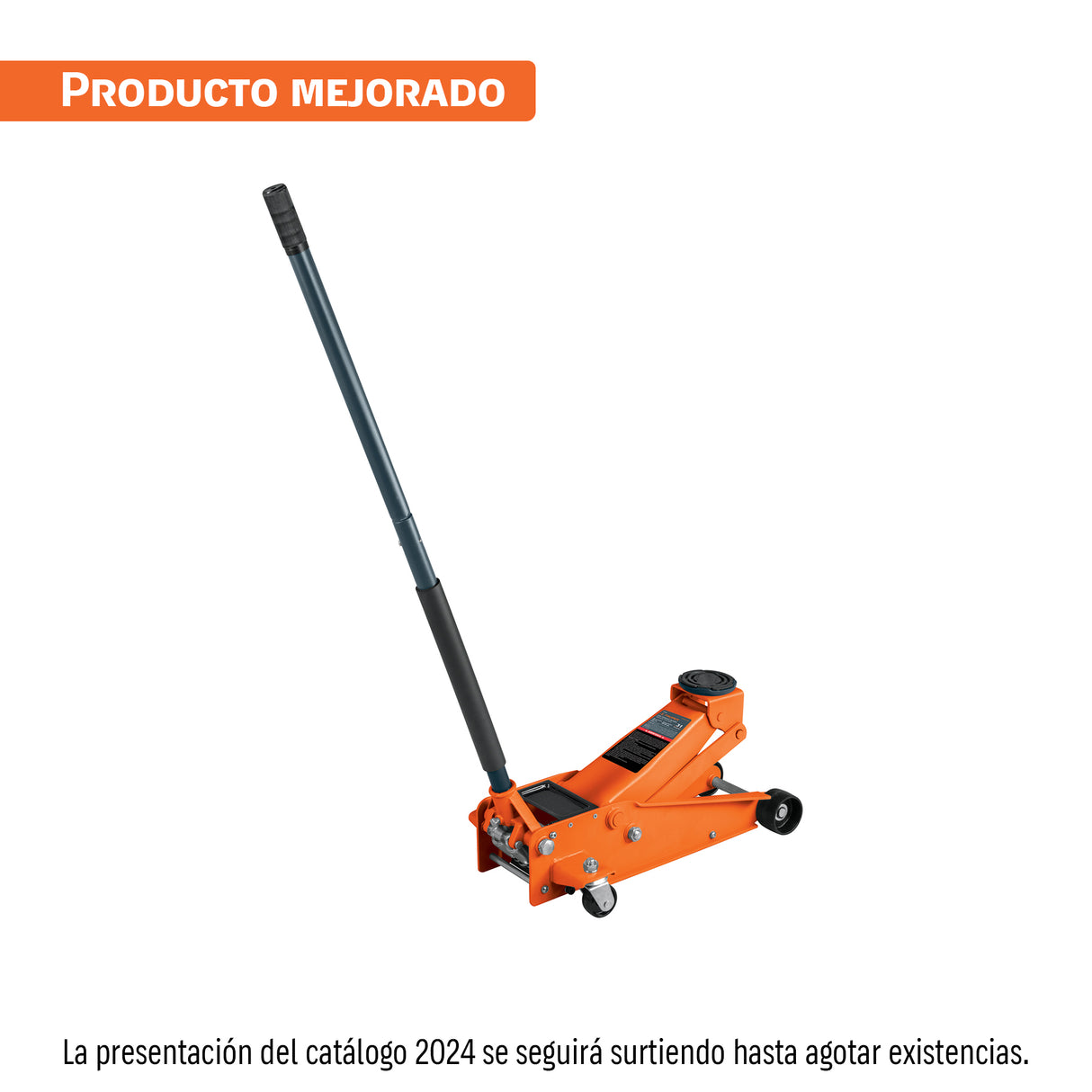 Gato Hidráulico de Patín 3T Profesional, Elev Rápida, Truper