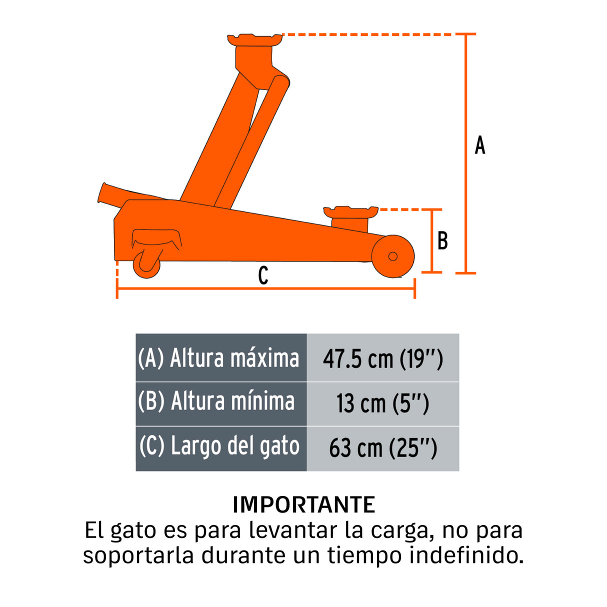Gato Hidráulico de Patín 3T Profesional, Elev Rápida, Truper