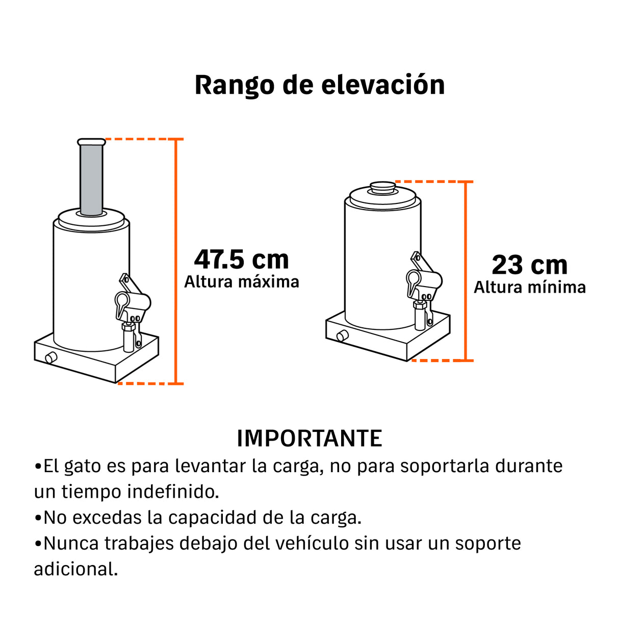 Gato Hidráulico de Botella de 16 Ton, Truper