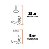 Gato Hidráulico de Botella de 2 Ton, Truper