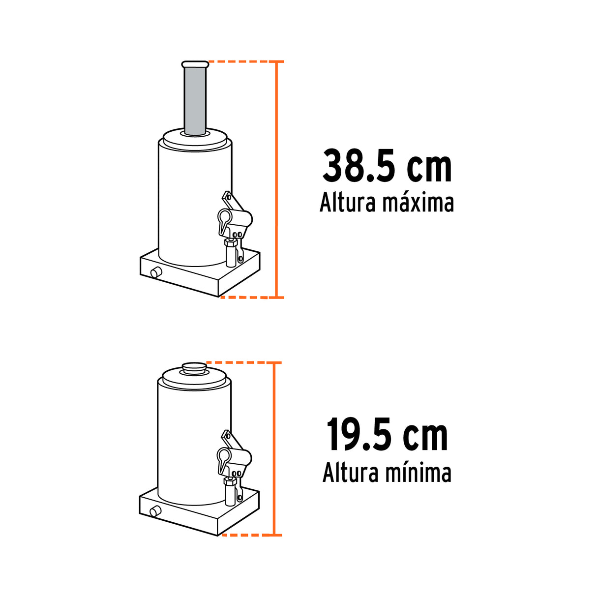 Gato Hidráulico de Botella de 4 Ton, Truper