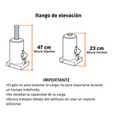Gato Hidráulico de Botella de 8 Ton, Truper