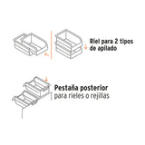 Gaveta Apilable #2 de Plástico, 17 X 11 X 8 cm, Truper