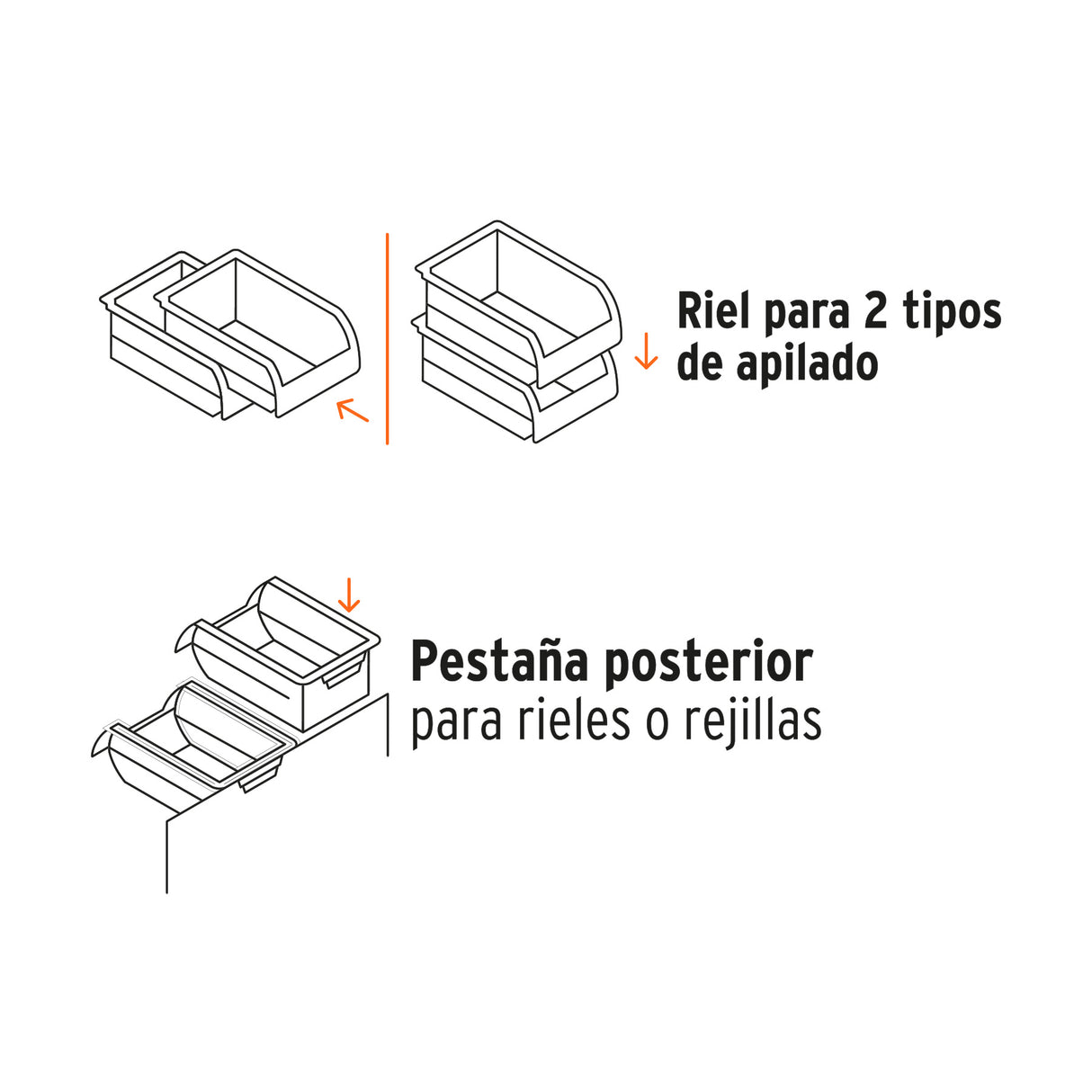 Gaveta Apilable #5 de Plástico, 41X31X18 cm, Truper
